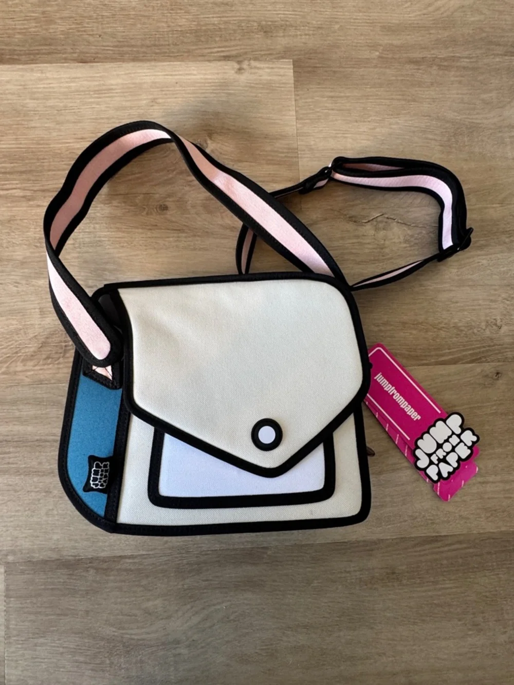 Jump From Paper Fun and Playful 2D Shoulder Bag NWT - Picture 1 of 10